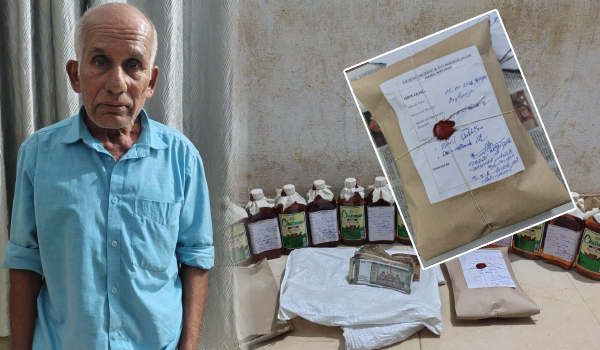 കഞ്ചാവും മാഹി മദ്യവുമായി വയോധികൻ പിടിയിൽ