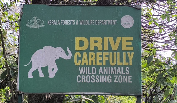 ദേശീയപാത 766ല്‍ വനമേഖലയിലൂടെ കടന്നുപോകുന്ന വാഹനയാത്രക്കാര്‍ക്ക് മുന്നറിയിപ്പുമായി വനംവകുപ്പ്