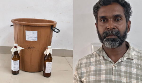 പൊഴുതനയില്‍  40 ലിറ്റര്‍ വാഷുമായി ഒരാള്‍ പിടിയില്‍