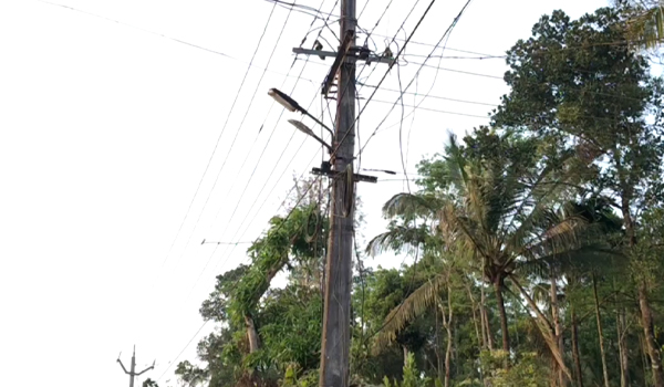 തെരുവുവിളക്കുകൾ കണ്ണടച്ചു. ഇരുട്ടിലായി നാട്