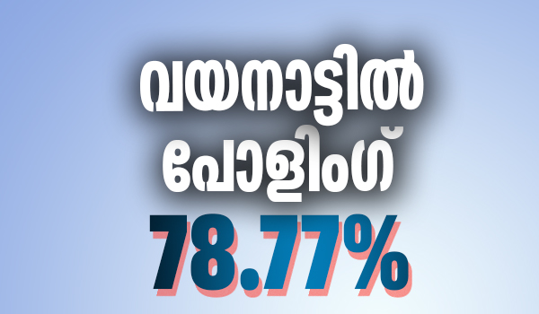 നിയമസഭാ തെരഞ്ഞെടുപ്പിൽ ജില്ലയിൽ 78.77 ശതമാനം പോളിങ് രേഖപ്പെടുത്തി.