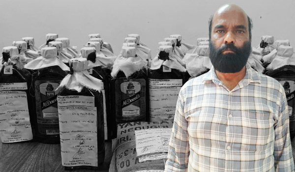 വില്‍പ്പനക്കായി സൂക്ഷിച്ച 15 ലിറ്റര്‍ വിദേശമദ്യവുമായി  മധ്യവയസ്‌കന്‍ അറസ്റ്റില്‍